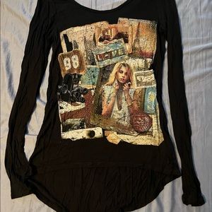 HAH Clothing Co black LS Shirt, Sz S